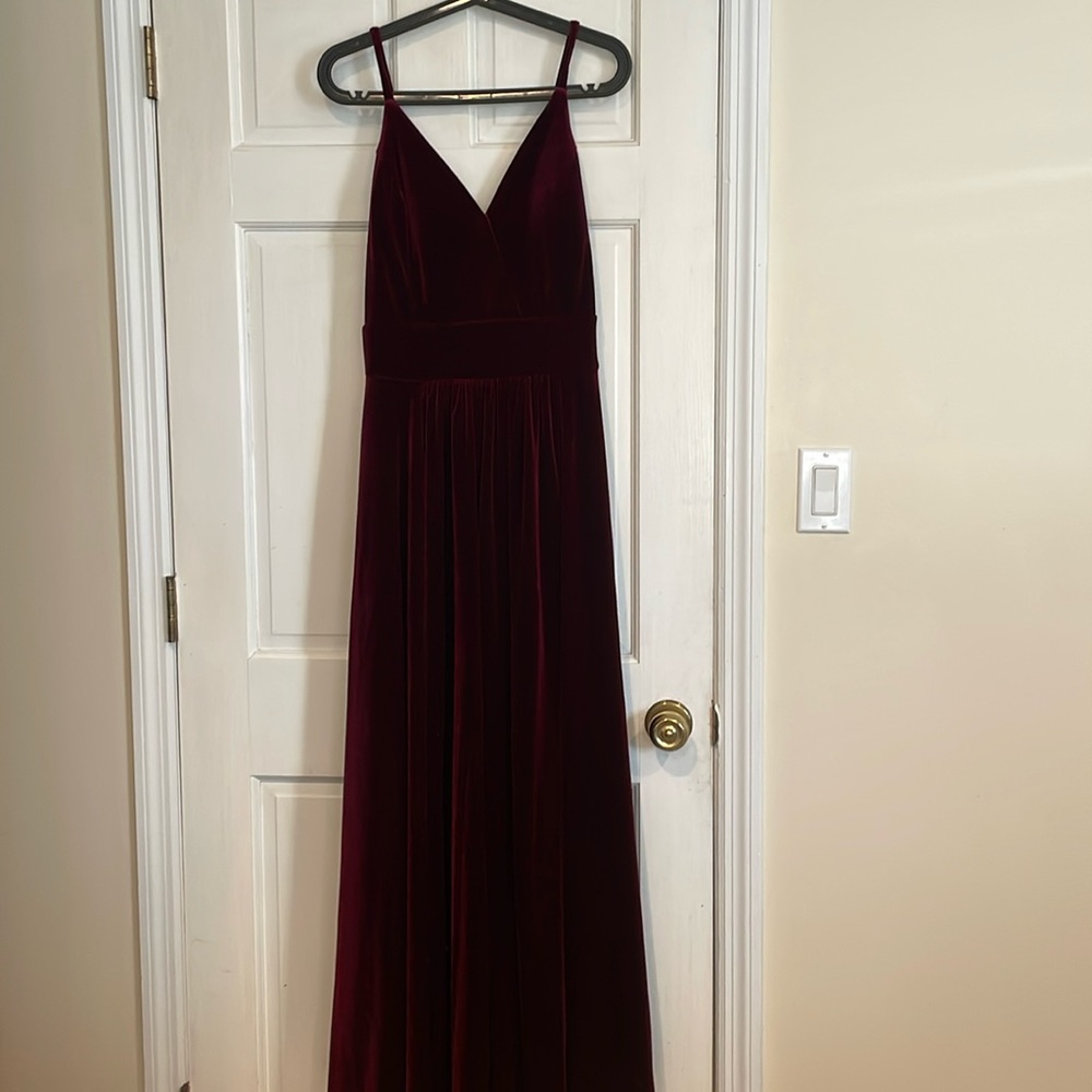 Jessica Angel Burgundy Velvet Dress